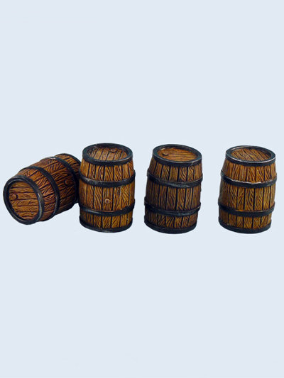 Medium Wooden Barrels (4)