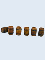 T00048 Small Wooden Barrels (6)